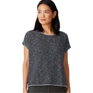 EILEEN FISHER ☆ Organic Cotton Linen Blend Slub Square Top